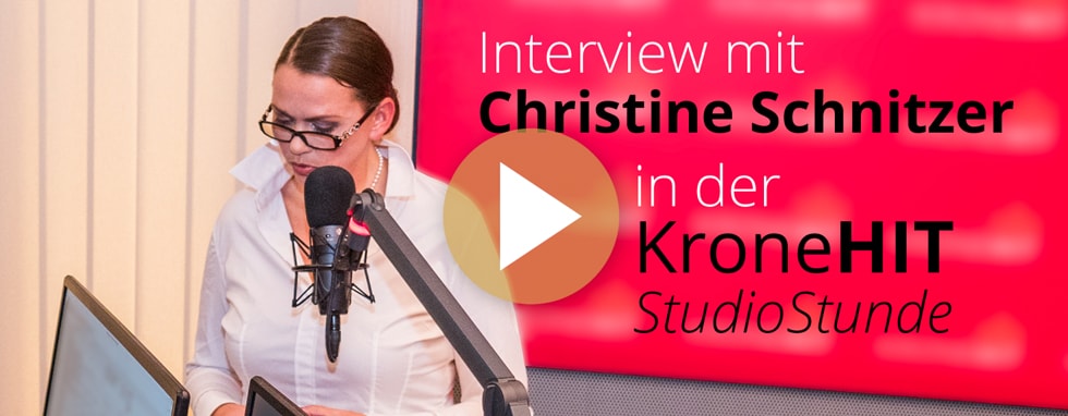 Christine Schnitzer in der KroneHIT Studiostunde